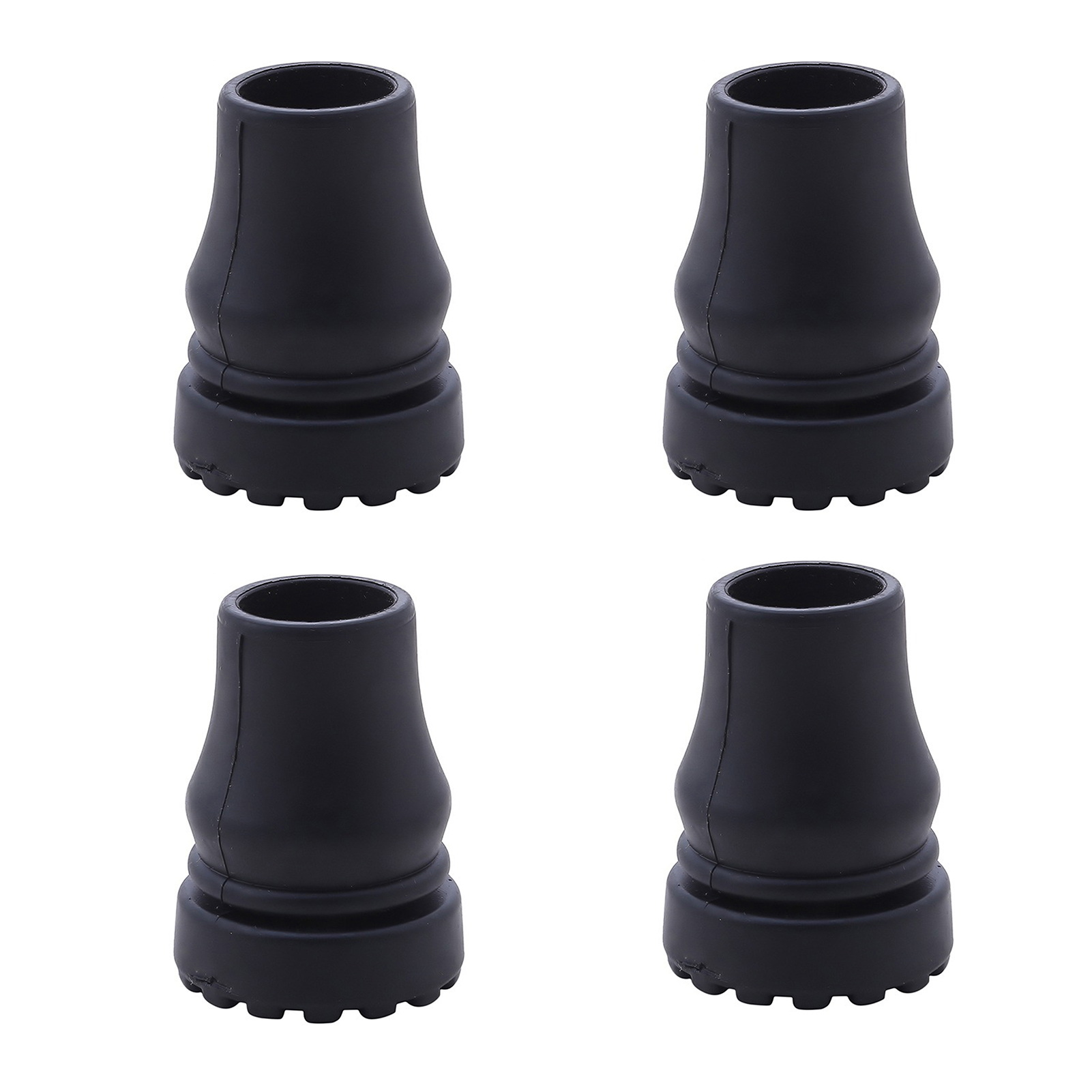 ASKMZ 4Pcs Walking Cane Tips Wide Feet Non-slip Shock Absorption Sturdy Bottom Replacement Heavy Duty Trekking Poles Seniors Walking Stick Ends Crutch Accessories
